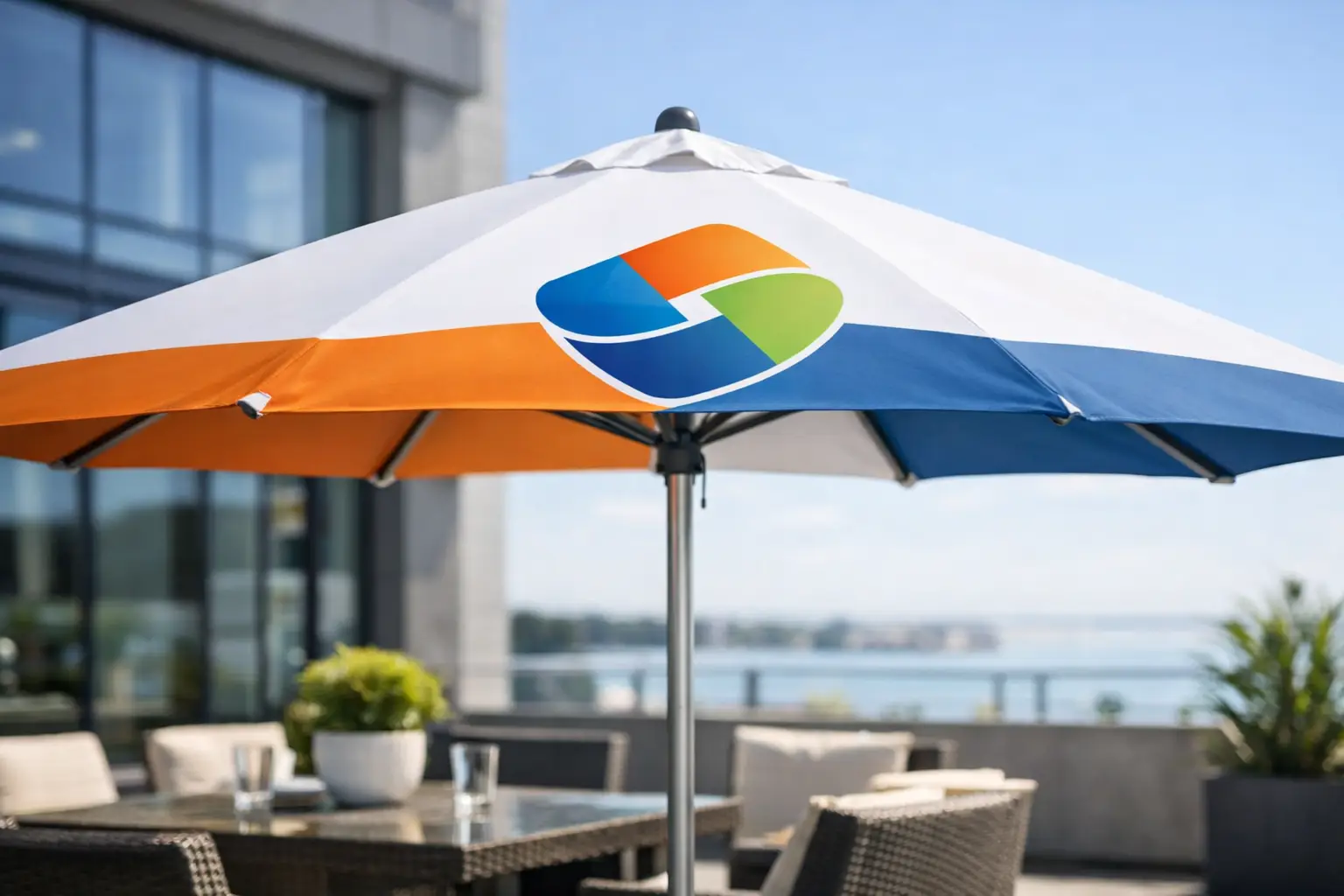Sonnenschirm mit Logo bedrucken lassen