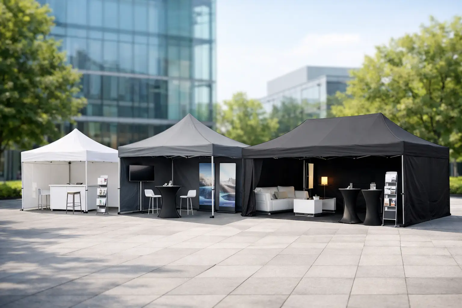 Welche Zeltgröße für Promotionstand?