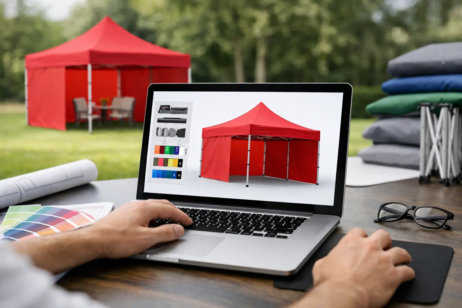 Zeltkonfigurator für Faltpavillon richtig nutzen