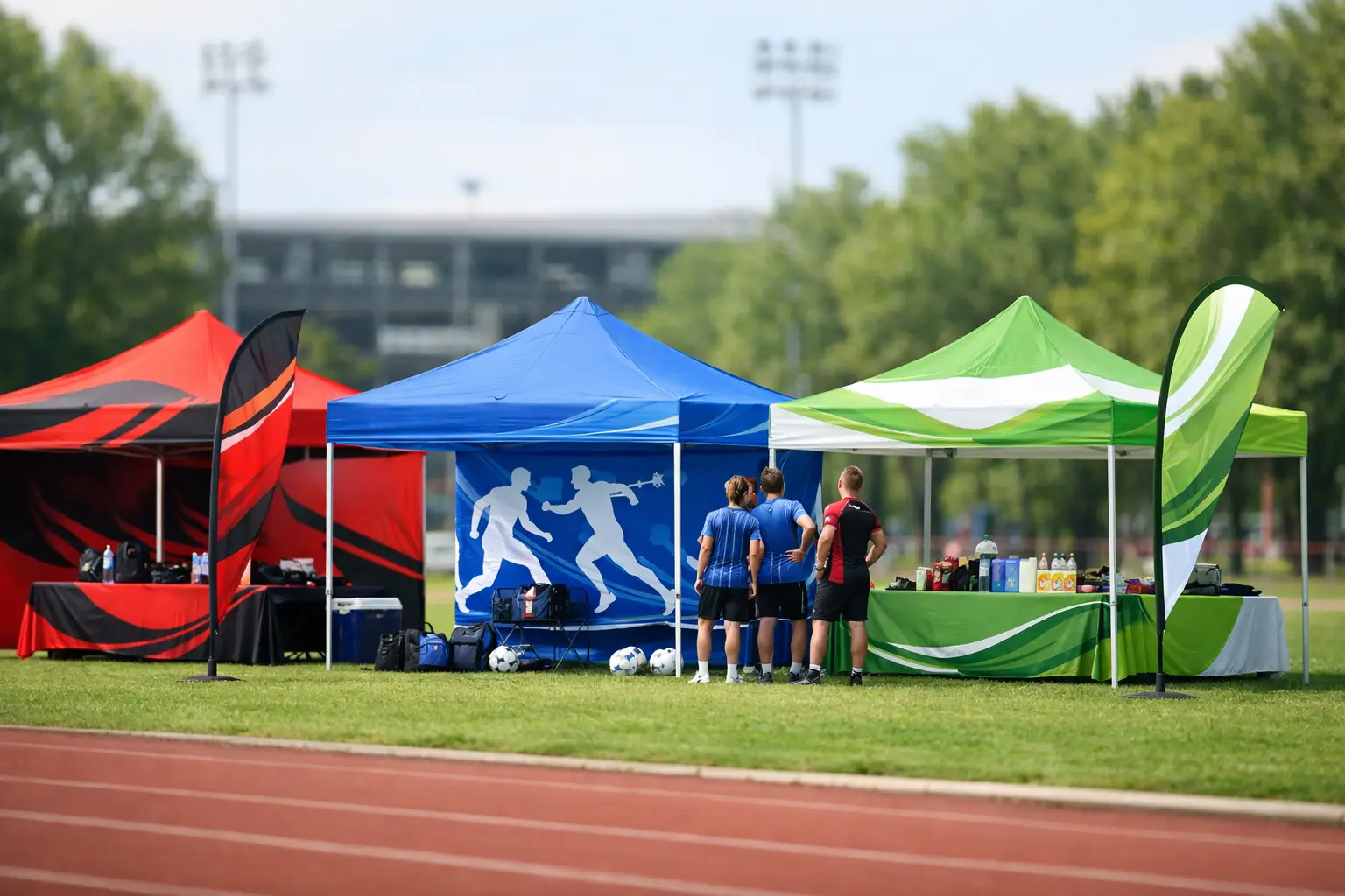 Bedruckte Pavillons für Sportevents richtig wählen