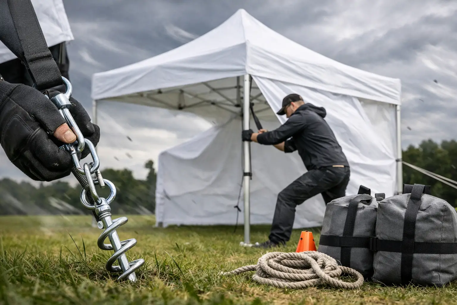 Werbezelte bei Wind richtig sichern in 7 Schritten
