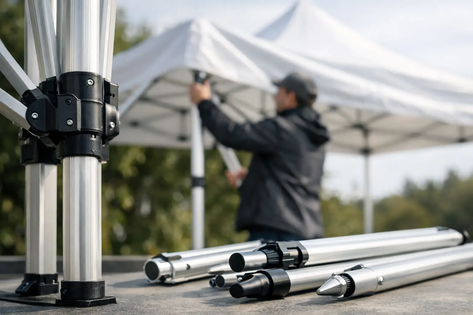 Aluminium-Faltzelt-Gestänge im Test: Das zählt